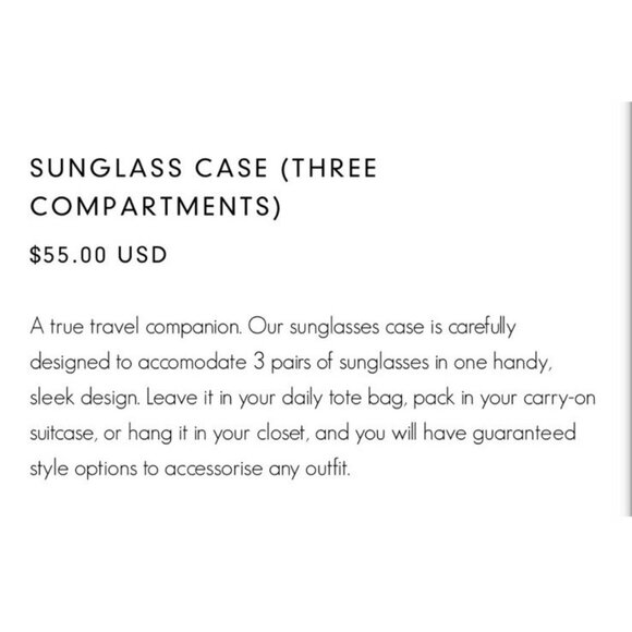 Sancia Australia Sunglasses (3) Case- Faux Leather ~ Microfibre Lining ~ NWT - Picture 6 of 7